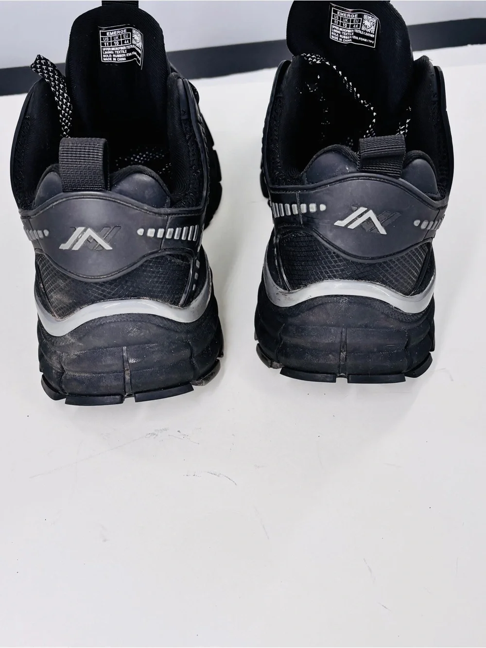 Javi Black and White Sneakers with Chunky Sole and Breathable Upper